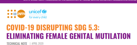 UNFPA-UNICEF Joint Programme on FGM: COVID-19 Disrupting SDG 5.3